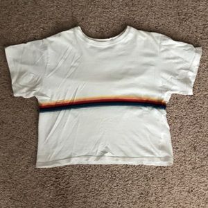 Brandy Melville Rainbow Stripe T-Shirt